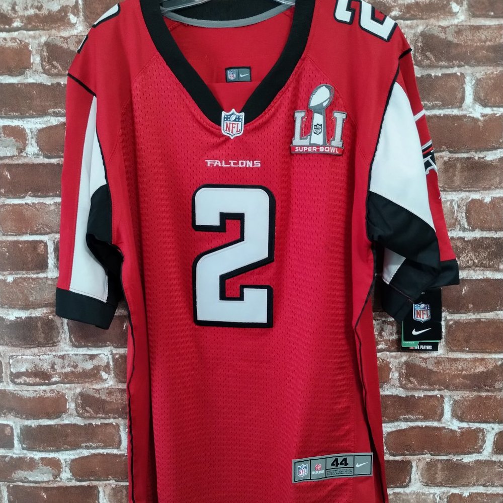 Nike NFL Super bowl 51 / Atlanta Falcons #2 Matt Ryan Red Jersey Size 44 (Lg) - Picture 2 of 8